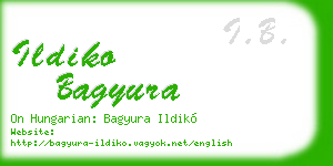 ildiko bagyura business card